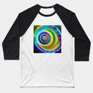 Colorful Nautilus in Space Baseball T-Shirt